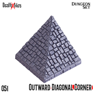 3D Printed Cast n Play Death x Tiles Corner Walls Set 28mm 32mm D&D