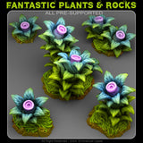 3D Printed Fantastic Plants and Rocks Dangerous Night Plants 28mm - 32mm D&D Wargaming