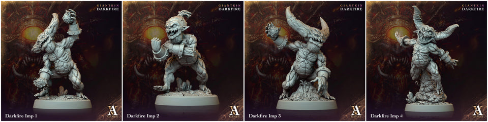 3D Printed Archvillain Games Darkfire Imp Giantkin Darkfire Archvillain Society Vol. XXXIV 28 32mm D&D