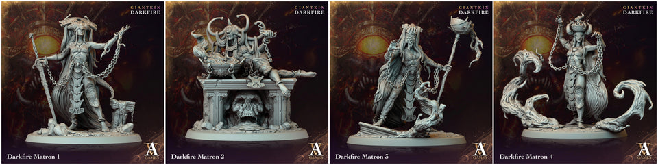 3D Printed Archvillain Games Darkfire Matron Giantkin Darkfire Archvillain Society Vol. XXXIV 28 32mm D&D