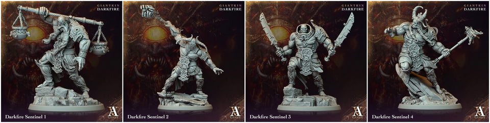 3D Printed Archvillain Games Darkfire Sentinel Giantkin Darkfire Archvillain Society Vol. XXXIV 28 32mm D&D