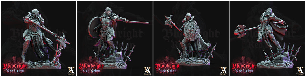 3D Printed Archvillain Games Bloodright Red Reign - Daughters of Lilith 28mm 32mm D&D