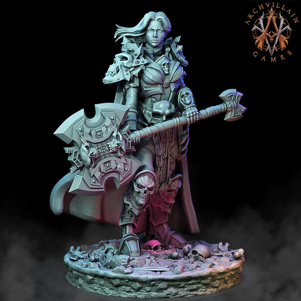 3D Printed Archvillain Games Deathcrowns The Deathknight Order 28 32mm D&D