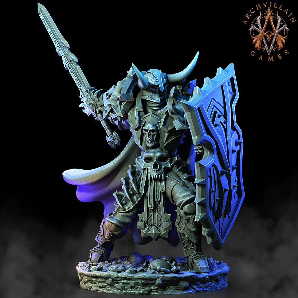 3D Printed Archvillain Games Deathcrowns The Deathknight Order 28 32mm D&D