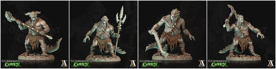 3D Printed Archvillain Games Defiled Hagservants Griefharvest Coven 28 32mm D&D