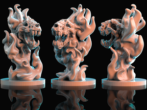 3D Printed Brayan Nafarrate Demon Flameskull Set 28mm 32mm D&D