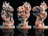 3D Printed Brayan Nafarrate Demon Flameskull Set 28mm 32mm D&D