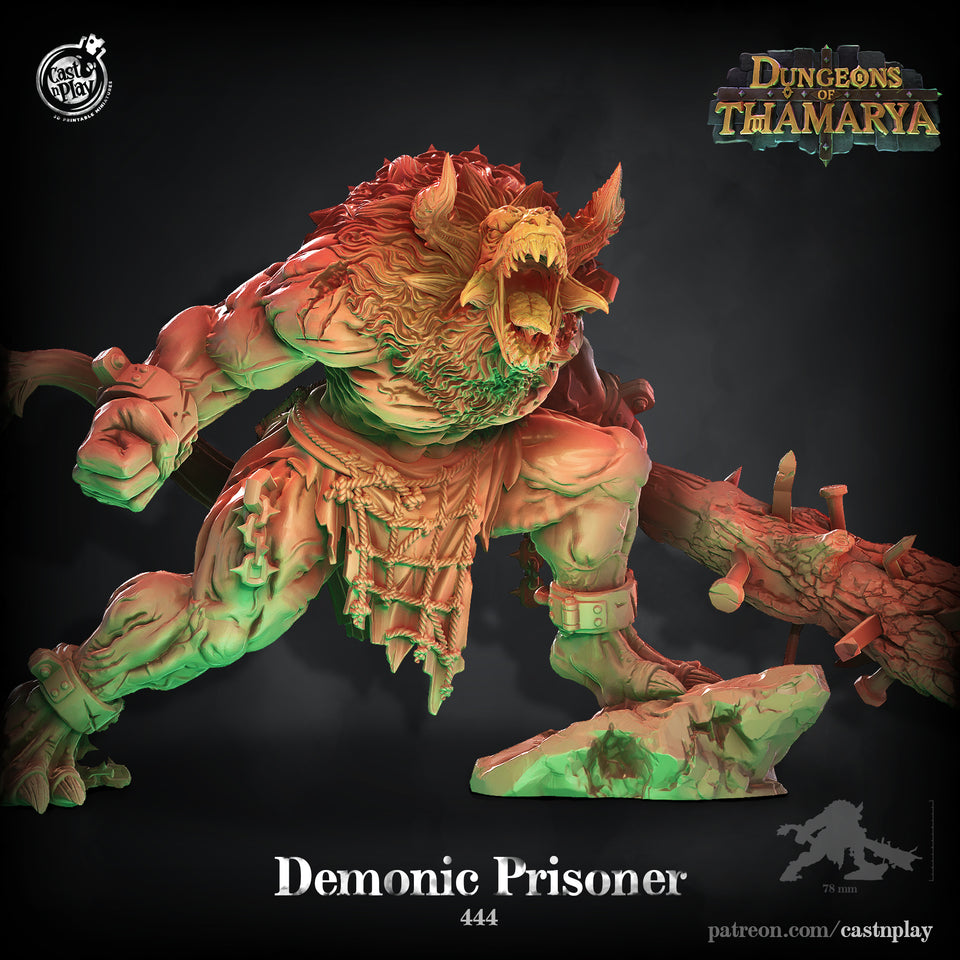 3D Printed Cast n Play Demonic Prisoner Dungeons of Thamarya Set 28mm 32mm D&D