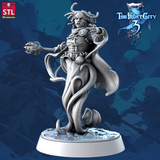 3D Printed STL Miniatures Mages Set Core Characters The Frost City 3 28 - 32mm War Gaming D&D