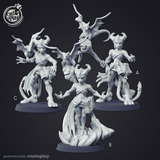 3D Printed Cast n Play Dragon Sorceress Wizards Guild Set 28mm 32mm D&D