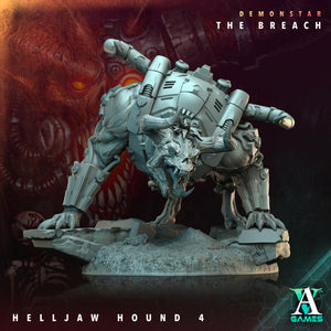 3D Printed Archvillain Games Demonstar The Breach - Helljaw Hound 28mm 32mm D&D