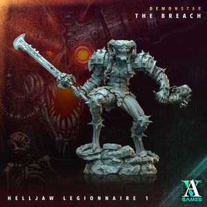 3D Printed Archvillain Games Demonstar The Breach - Helljaw Legionnaire 28mm 32mm D&D