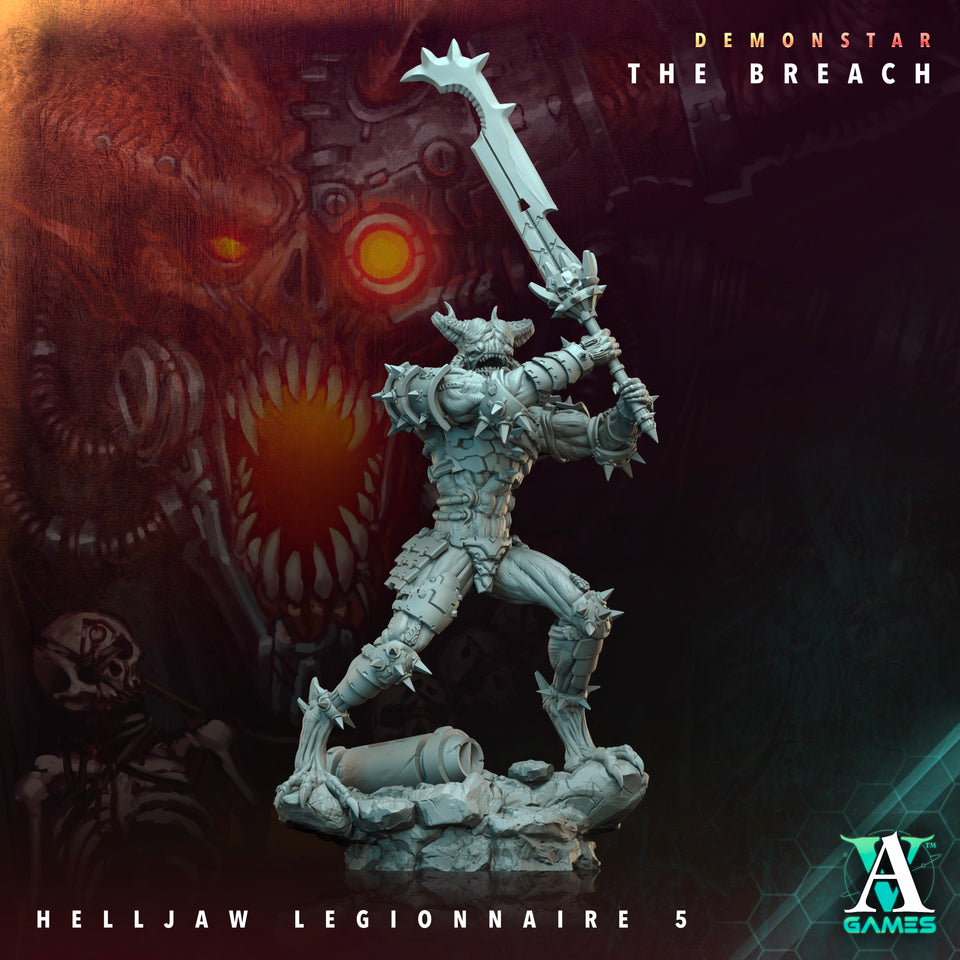 3D Printed Archvillain Games Demonstar The Breach - Helljaw Legionnaire 28mm 32mm D&D