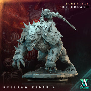 3D Printed Archvillain Games Demonstar The Breach - Helljaw Rider 28mm 32mm D&D