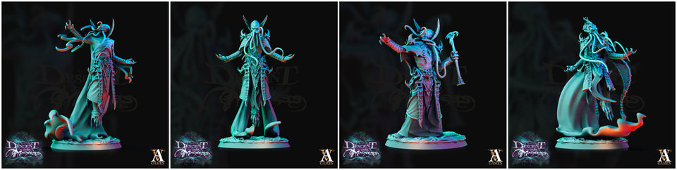 3D Printed Archvillain Games Descent into Madness Encephalids Enlightened 28 32mm D&D