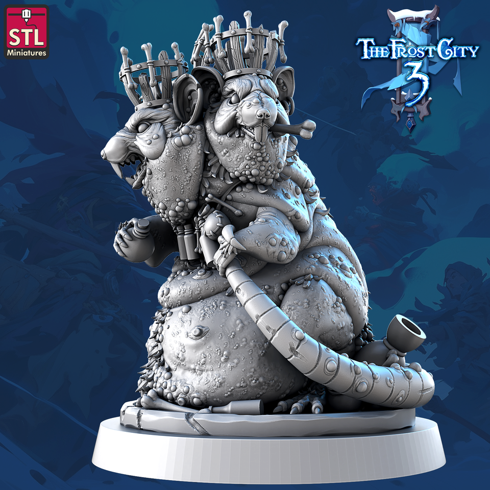 3D Printed STL Miniatures Envenomed Rat Set Core Characters The Frost City 3 28 - 32mm War Gaming D&D