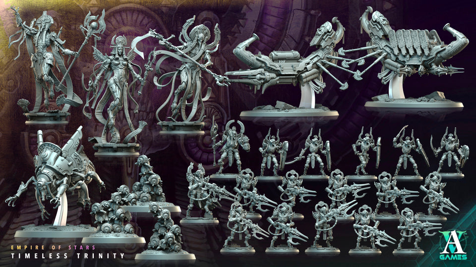 3D Printed Archvillain Games Timeless Hierophant Praetorians Empire of Stars Timeless Trinity 28 32mm D&D