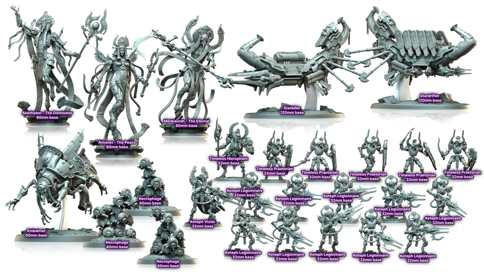 3D Printed Archvillain Games Stardrifter Empire of Stars Timeless Trinity 28 32mm D&D