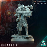 3D Printed Archvillain Games Krigere Far Frontiers Einherjar 28 32mm D&D