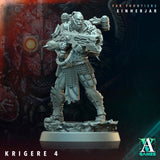 3D Printed Archvillain Games Krigere Far Frontiers Einherjar 28 32mm D&D