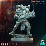 3D Printed Archvillain Games Krigere Far Frontiers Einherjar 28 32mm D&D