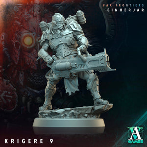 3D Printed Archvillain Games Krigere Far Frontiers Einherjar 28 32mm D&D