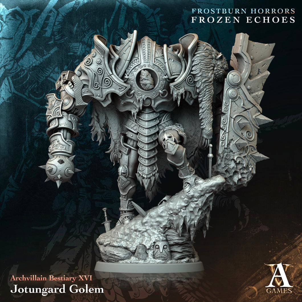 3D Printed Archvillain Games Jotungard Golem Archvillain Bestiary Vol XVI 28 32mm D&D