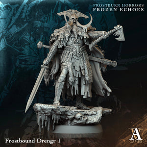 3D Printed Archvillain Games Frostbound Drengr Frostburn Horrors Frozen Echoes 28 32mm D&D