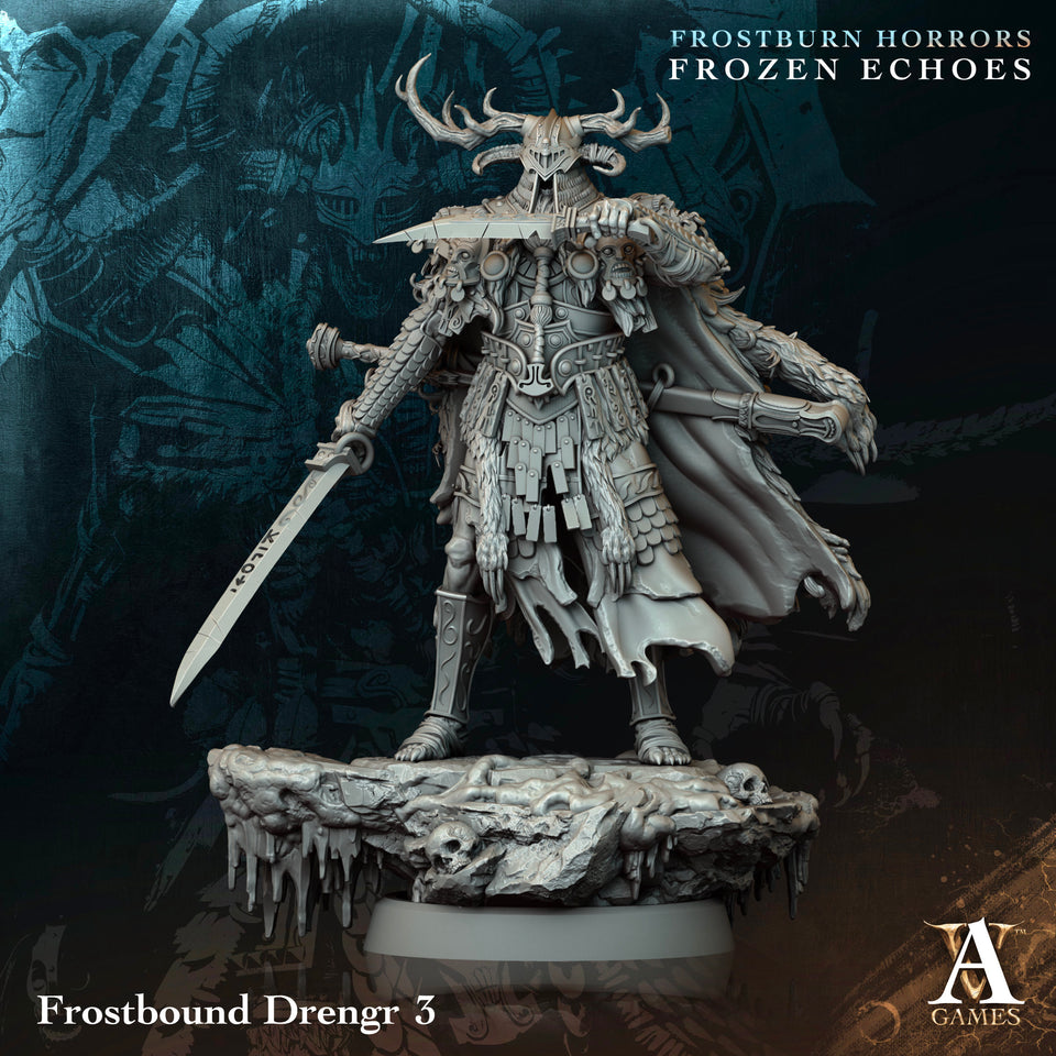 3D Printed Archvillain Games Frostbound Drengr Frostburn Horrors Frozen Echoes 28 32mm D&D