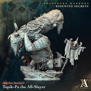 3D Printed Archvillain Games Archvillain Bestiary Vol. IV Tupik-Pa the All-Slayer 28 32mm D&D