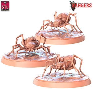 3D Printed STL Miniatures Rangers Spiders Rangers  28 - 32mm War Gaming D&D