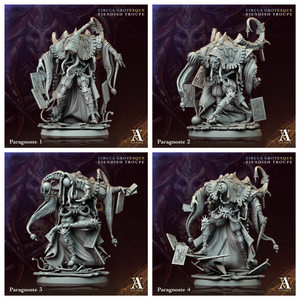 3D Printed Archvillain Games Paragnoste Circus Grotesque Fiendish Troupe 28 32mm D&D