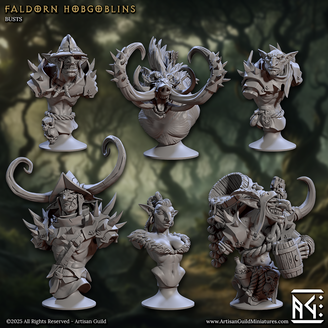 3D Printed Artisan Guild Faldorn Hobgoblin Bust Set 28mm 32mm