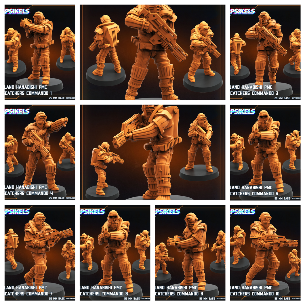 3D Printed Papsikels Wayland Hanabishi Pmc Dogcatcher Commandos Set SEPTEMBER 2024 SCIFI 28mm 32mm