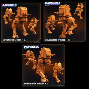 3D Printed Papsikels Compumaton Strider Set JUNE 2024 SCIFI 28mm 32mm