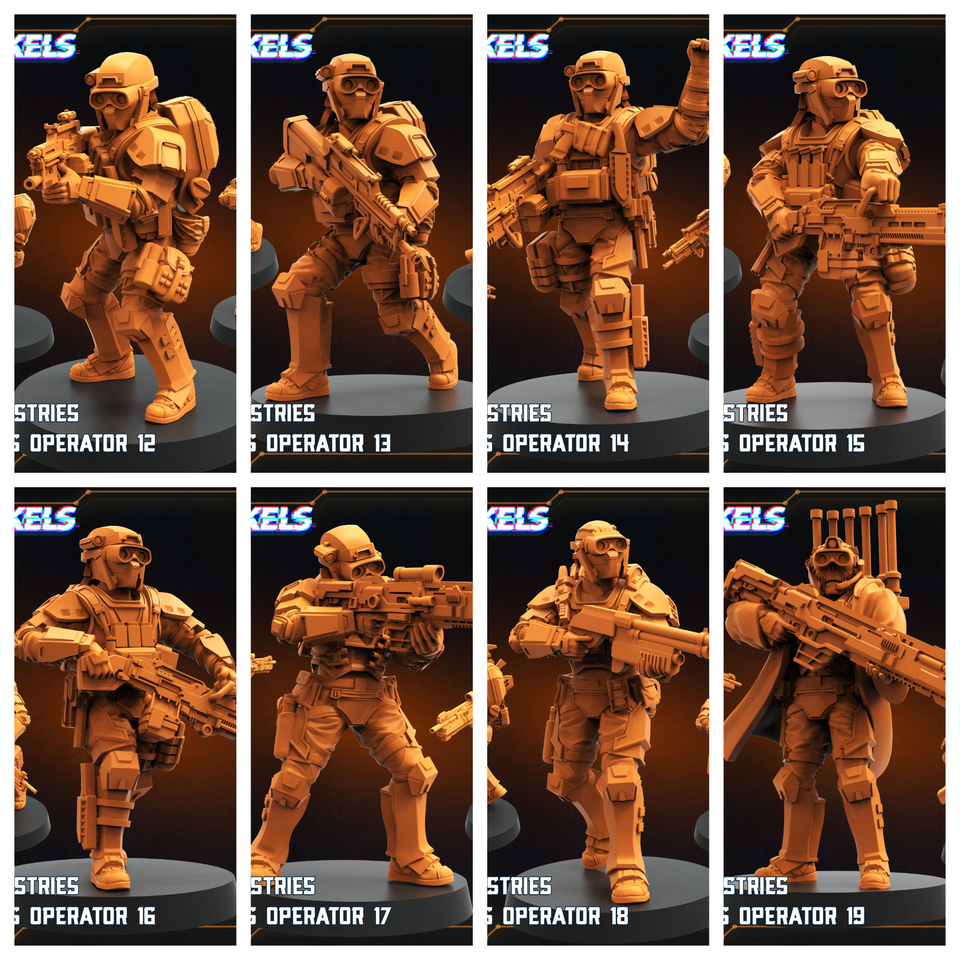 3D Printed Papsikels Papz Industries Wy Pmcs Operators Set January 2025 - Scifi 28mm 32mm