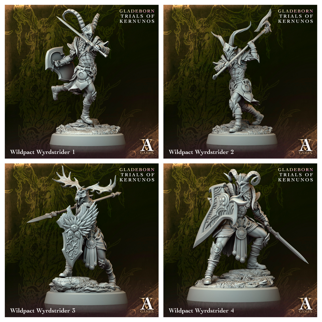 3D Printed Archvillain Games Wildpact Wyrdstrider Gladeborn - Trials of Kernunos 28 32mm D&D