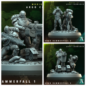 3D Printed Archvillain Games Argo Hammerfall Morior Invictus Argo Commando 28 32mm D&D