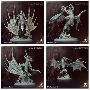 3D Printed Archvillain Games Drakanthar Bloodright - Crimson Legion 28 32mm D&D