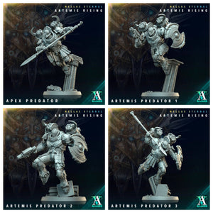 3D Printed Archvillain Games Apex Predator Artemis Predators Hellas Eternal Artemis Rising 28 32mm D&D