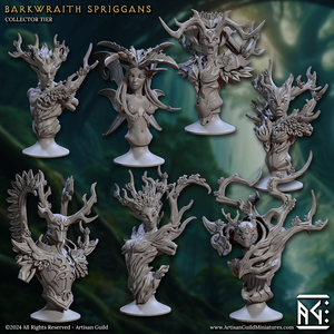 3D Printed Artisan Guild Barkwraith Spriggans Busts 28mm 32mm