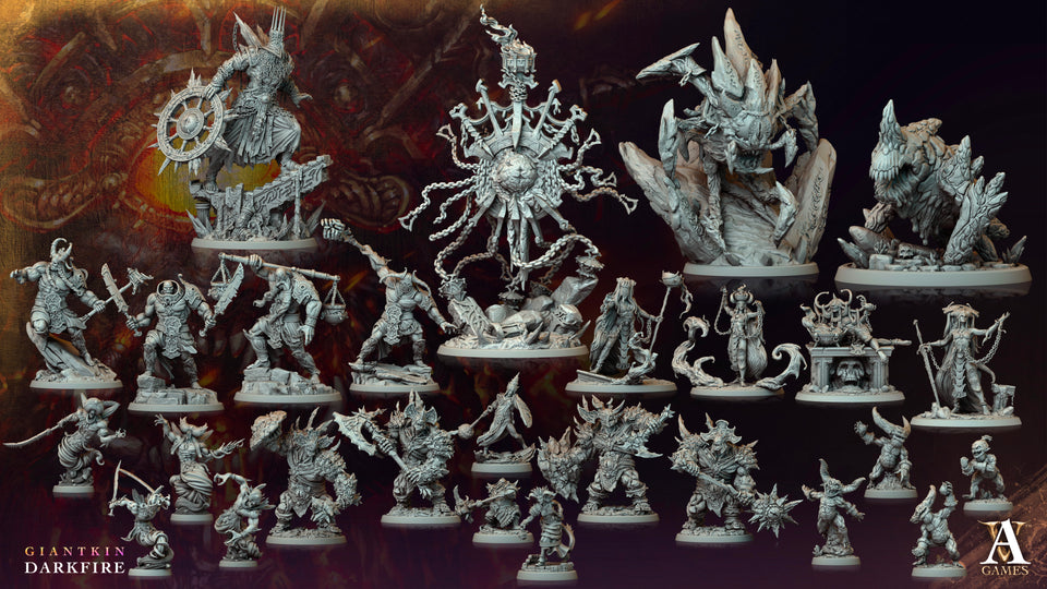 3D Printed Archvillain Games Darkfire Imp Giantkin Darkfire Archvillain Society Vol. XXXIV 28 32mm D&D