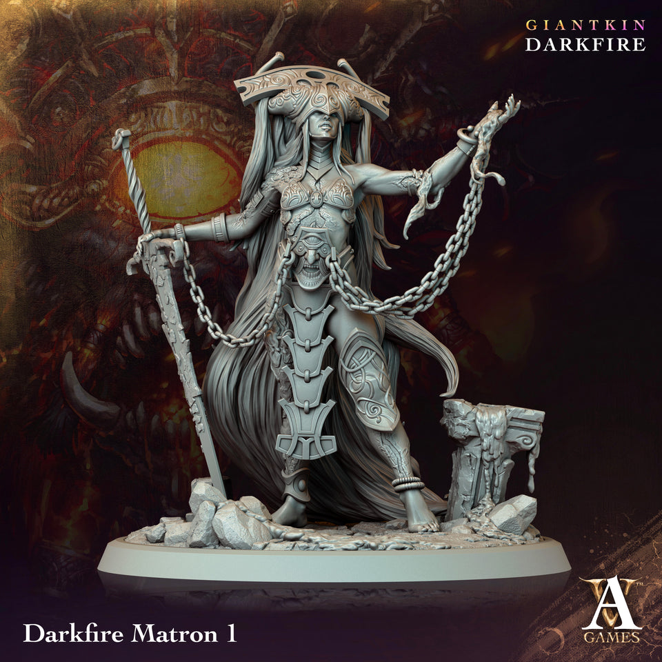 3D Printed Archvillain Games Darkfire Matron Giantkin Darkfire Archvillain Society Vol. XXXIV 28 32mm D&D