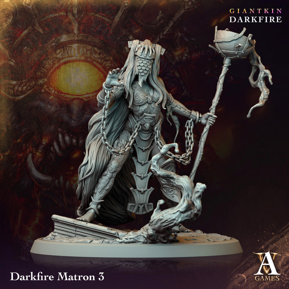 3D Printed Archvillain Games Darkfire Matron Giantkin Darkfire Archvillain Society Vol. XXXIV 28 32mm D&D