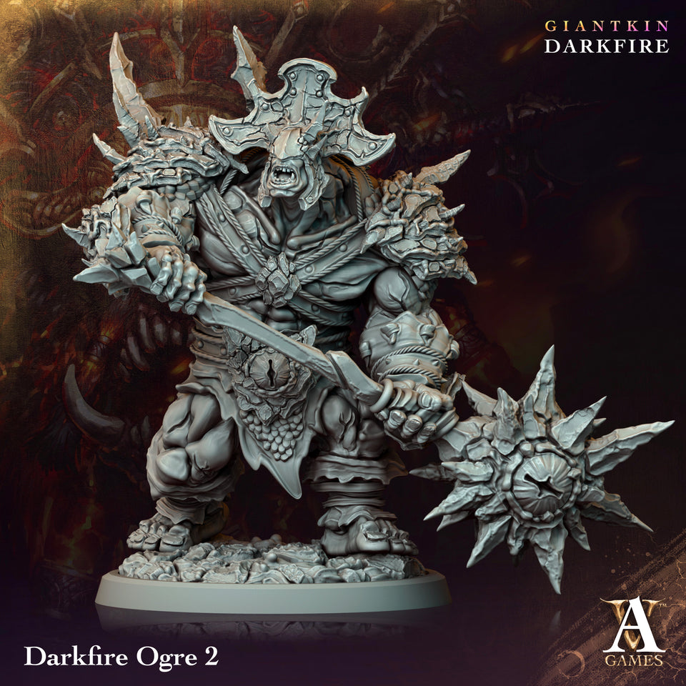 3D Printed Archvillain Games Darkfire Ogre Giantkin Darkfire Archvillain Society Vol. XXXIV 28 32mm D&D