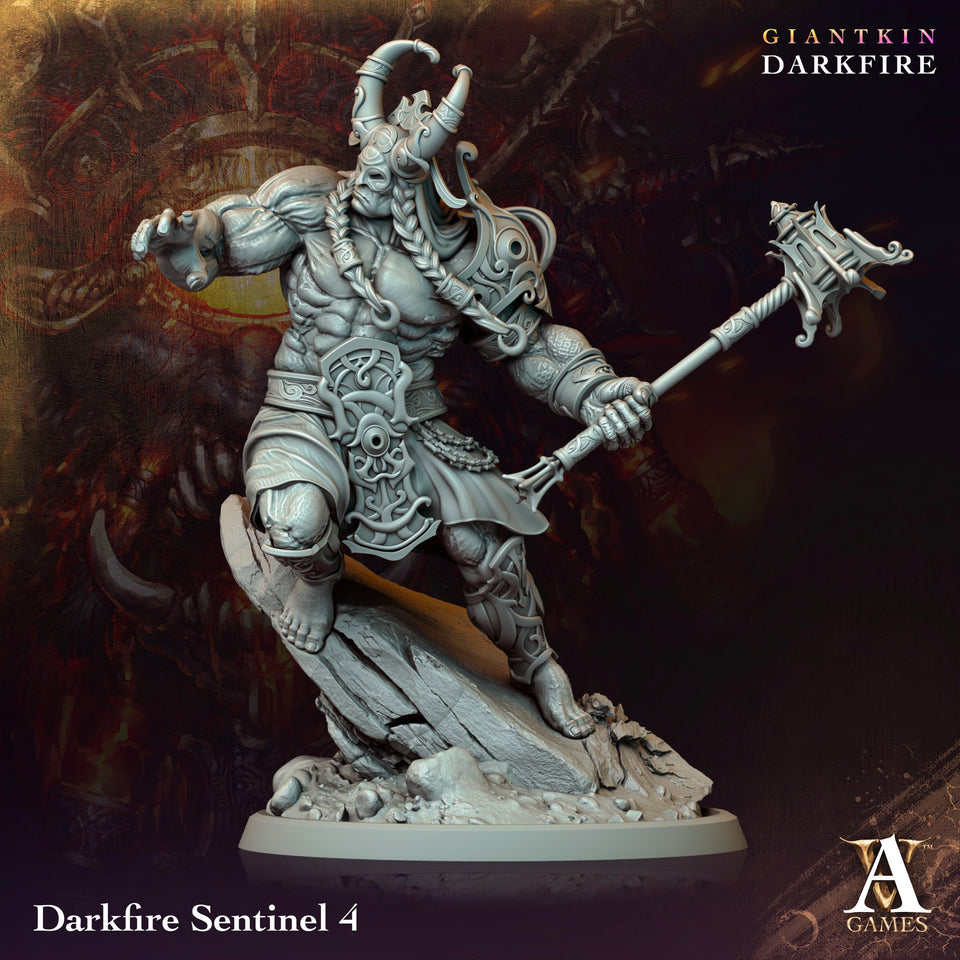 3D Printed Archvillain Games Darkfire Sentinel Giantkin Darkfire Archvillain Society Vol. XXXIV 28 32mm D&D