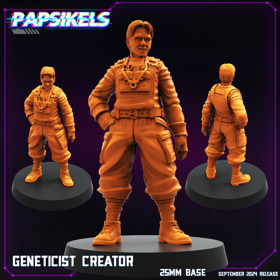 3D Printed Papsikels SEPTEMBER 2024 CYBERPUNK Geneticist Set 28mm 32mm