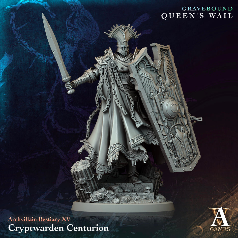 3D Printed Archvillain Games Cryptwarden Centurion Archvillain Bestiary Vol. ΧV 28 32mm D&D