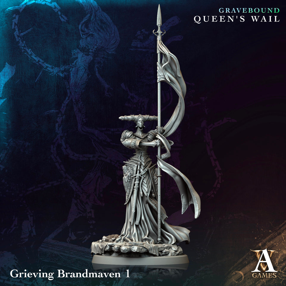 3D Printed Archvillain Games Grieving Brandmaven Gravebound Queen's Wail 28 32mm D&D