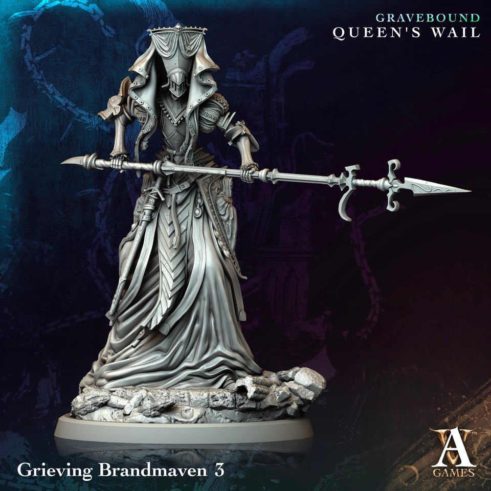 3D Printed Archvillain Games Grieving Brandmaven Gravebound Queen's Wail 28 32mm D&D